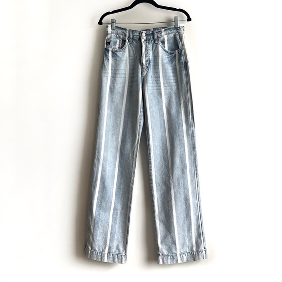 KanCan Denim - KanCan Striped McKenzie Mid-Rise 90's Flare Wide Leg Jean's Size 27